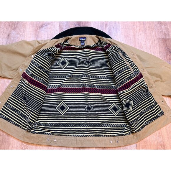 Vintage Patagonia Mens Medium Nuevo Range Coat Corduroy Collar Aztec Fleece Line - Picture 6 of 14